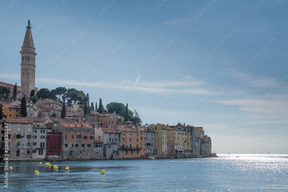 The historic Rovinj seen from the northern harbor.