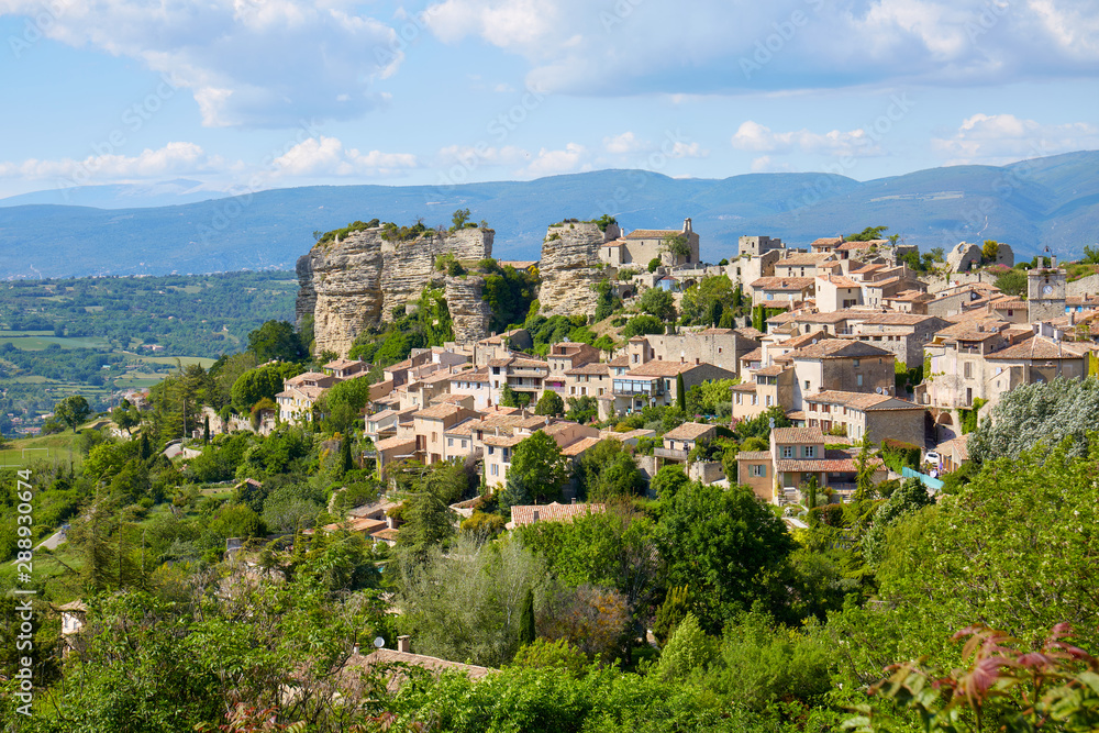 Saignon village landscape in Provence, France