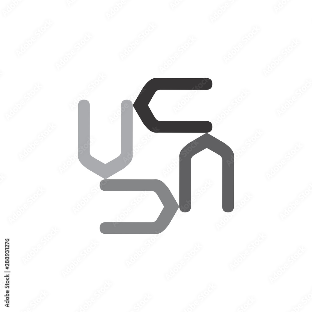 V letter rotation logo design vector V letter rotation logo design vector