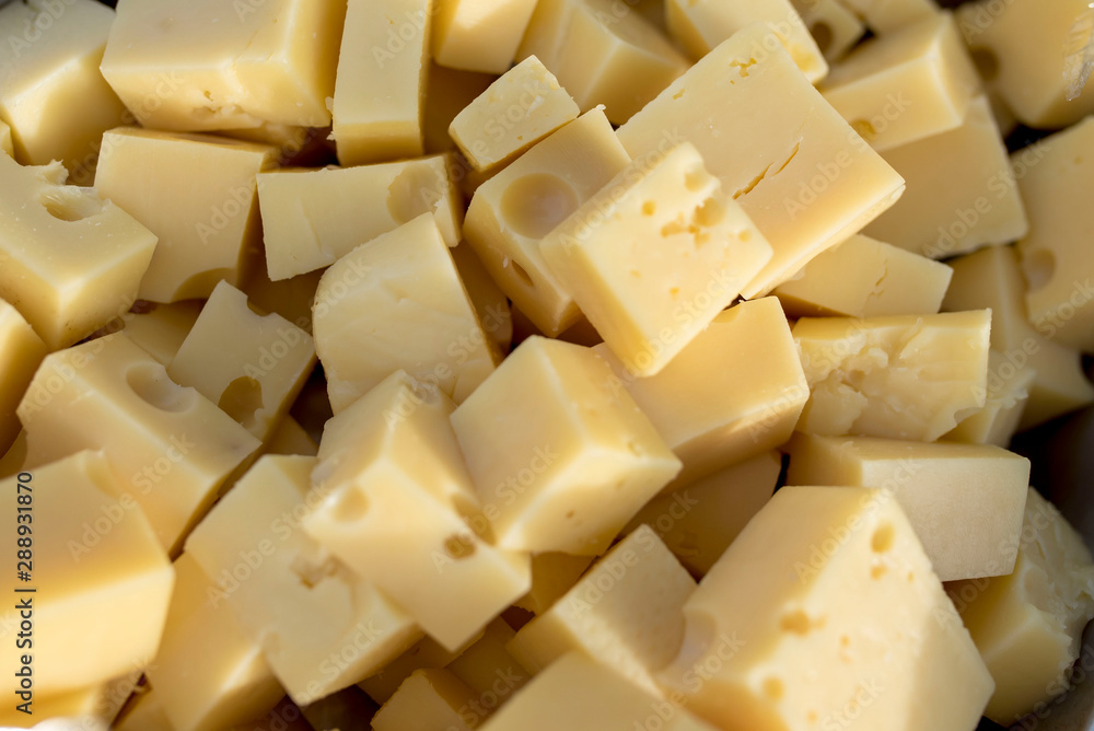 Close up of fresh Swiss cheese Close up of fresh Swiss cheese