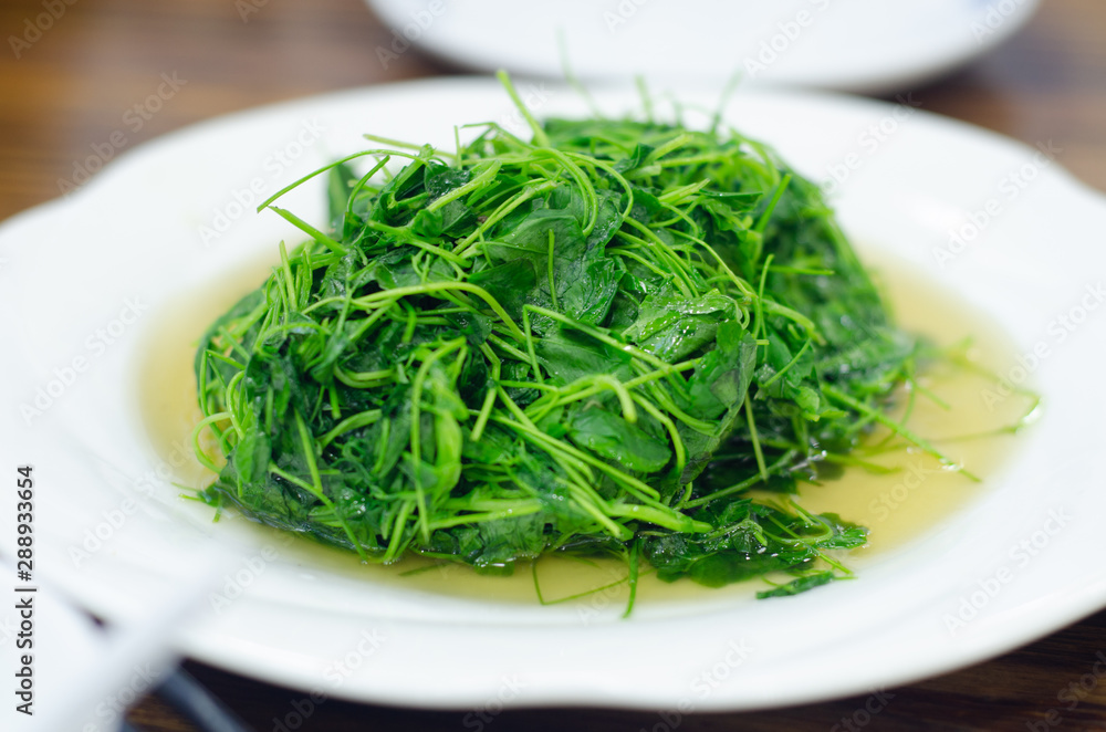 green cooked leafy Chinese vegetables green cooked leafy Chinese vegetables