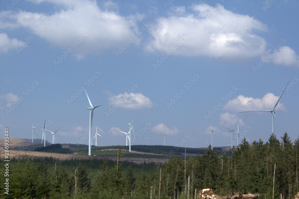 Wind turbines in the Foest of Ae, Dumfries and Galloway, Scotland