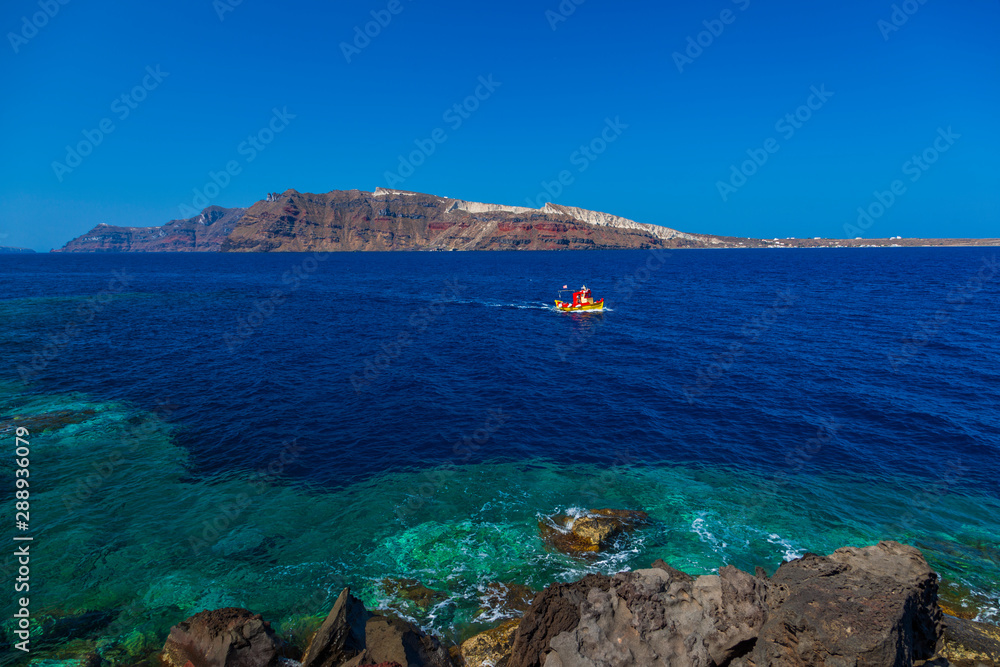 view of an island of Greece: Santorini