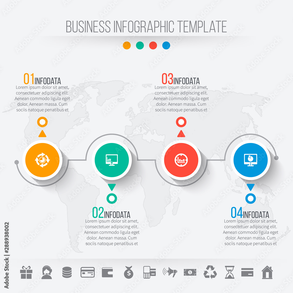 Naklejka premium Abstract 3D Paper Infographics. Business template .Vector illustration