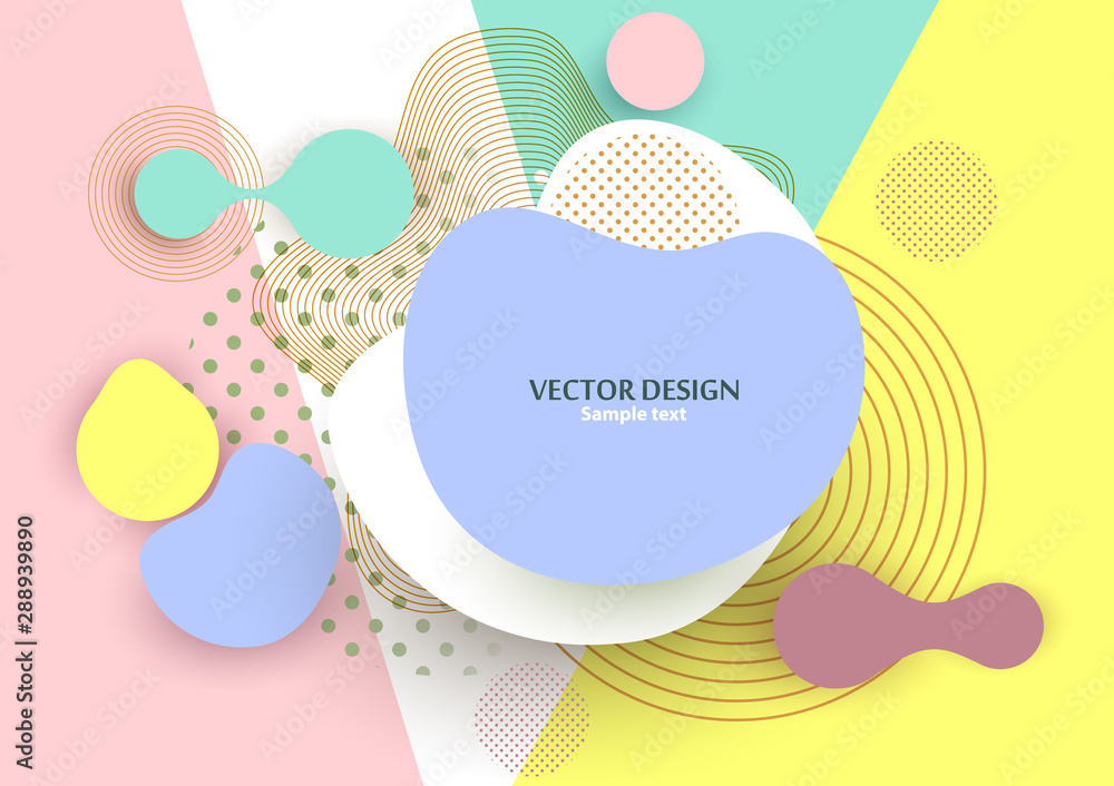 Dynamic color shapes and lines. Abstract composition with flowing liquid forms on a colored geometric background. Template for design banner, flyer or presentation. Dynamic color shapes and lines. Abstract composition with flowing liquid forms on a colored geometric background. Template for design banner, flyer or presentation.