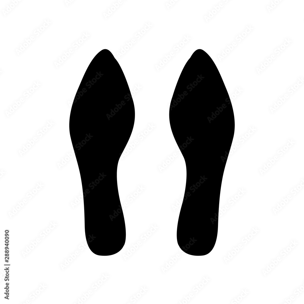 Shoe marks icon, logo isolated on white background Shoe marks icon, logo isolated on white background