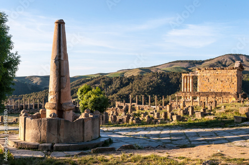 Djémila, Algeria - 05/09/2015: Ancient Roman ruins of Djémila (Cuicul)
