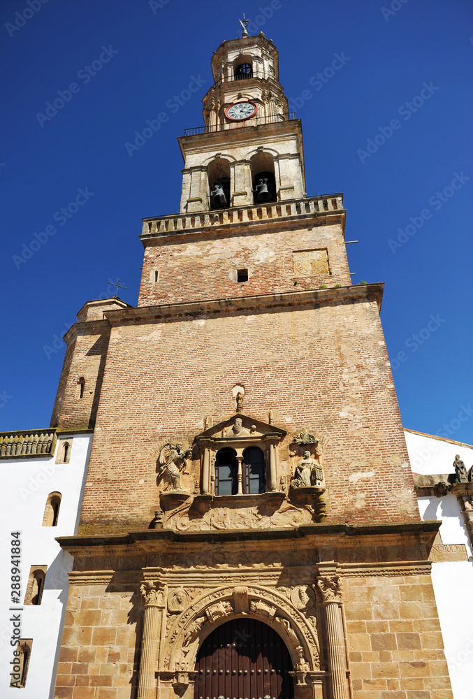 Church of the Incarnation (Encarnación) in Constantina, a picturesque village in the province of Seville Andalusia Spain