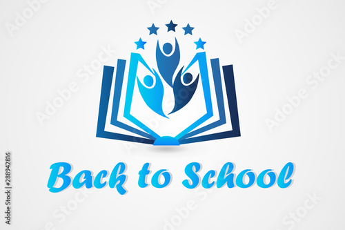 Book education people logo vector web image