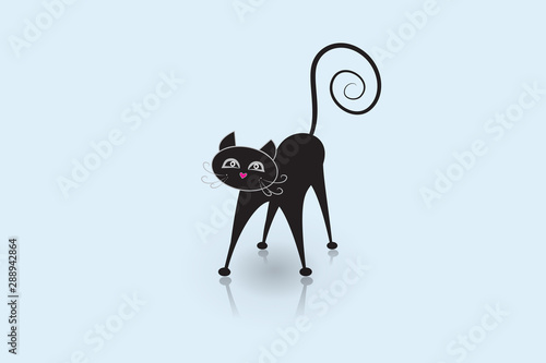 Cat logo vector id card image