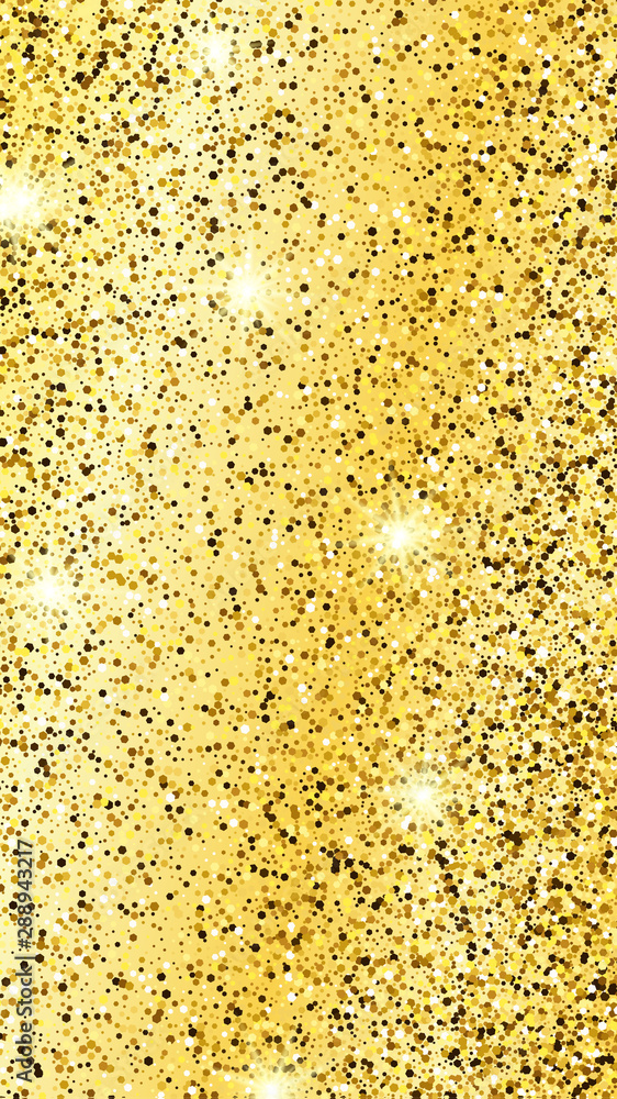 Golden glittering background with glitter effect