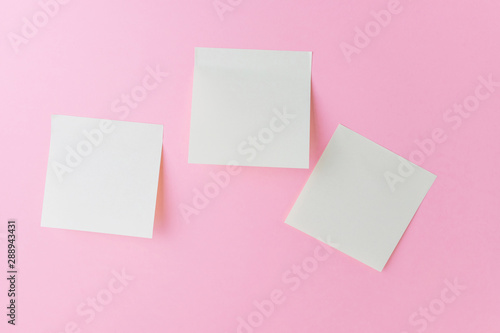 Stickers on a pastel pink background. Place for text, notes. Minimalism. © Ольга Холявина