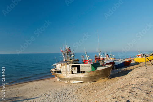 Port rybacki nad morzem bałtyckim - Chłopy