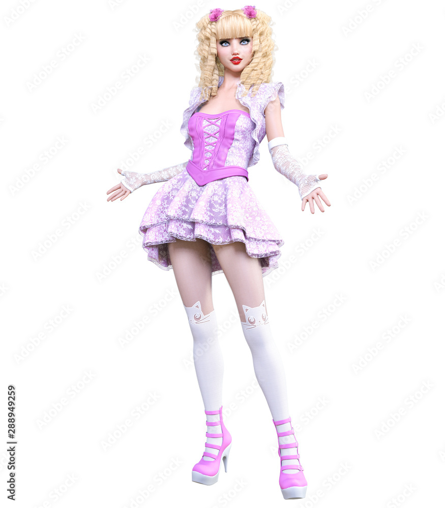 Young beautiful girl with doll face. Young beautiful girl with doll face.