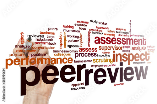 Tablou pe pânză Peer review word cloud