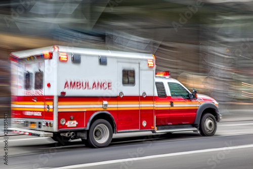 ambulance on emergency car photo