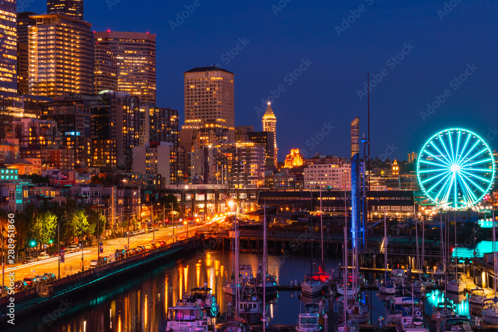 Obraz premium Seattle at night