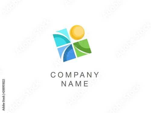 Colorful Basic Shapes Business Logo Design (ID: 288951822)