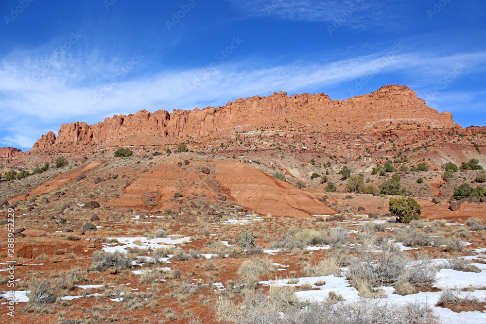 Fototapeta premium Capitol Reef National Park, Utah, in winter