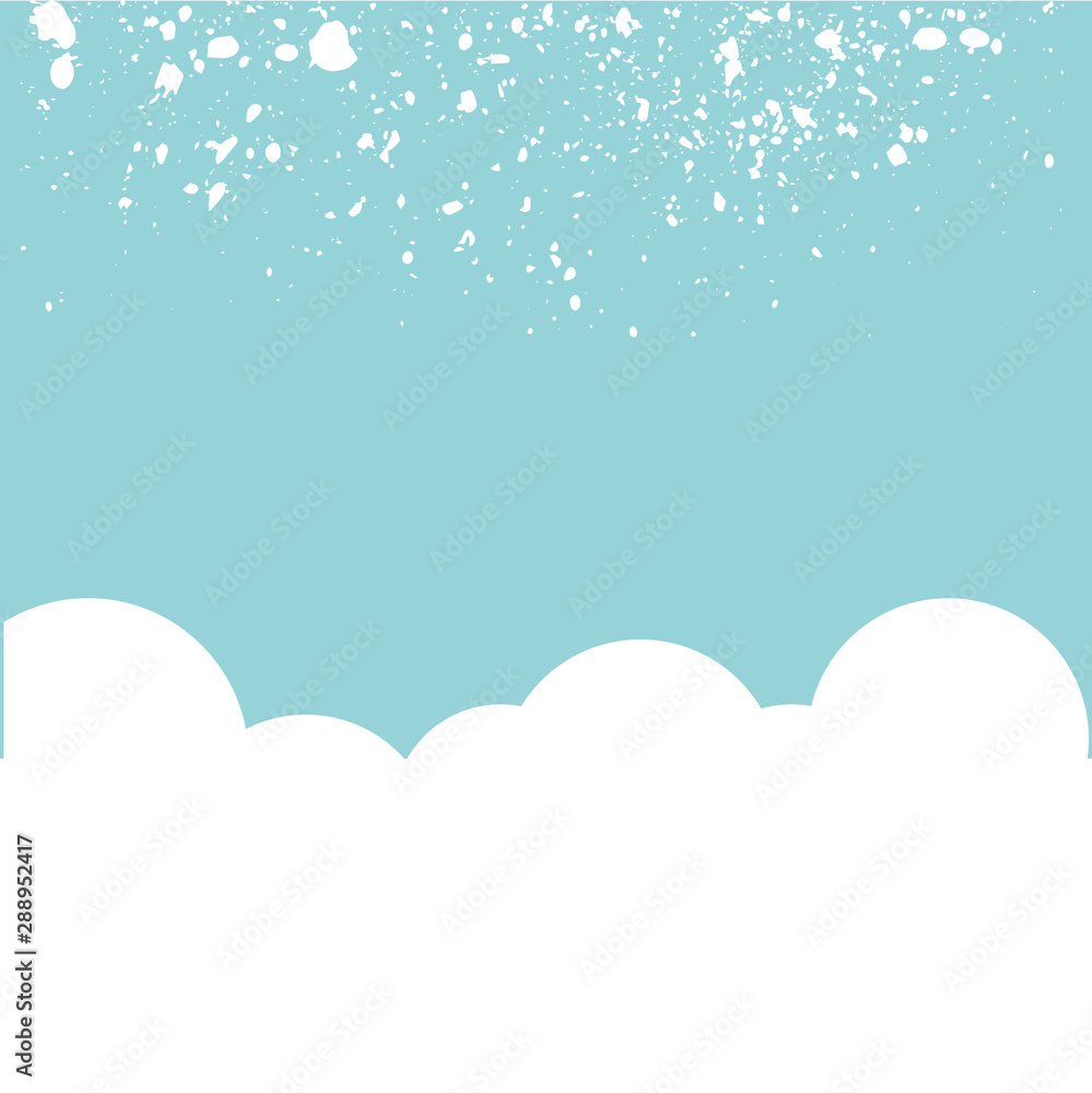 Fototapeta Sky clouds background, vector illustration