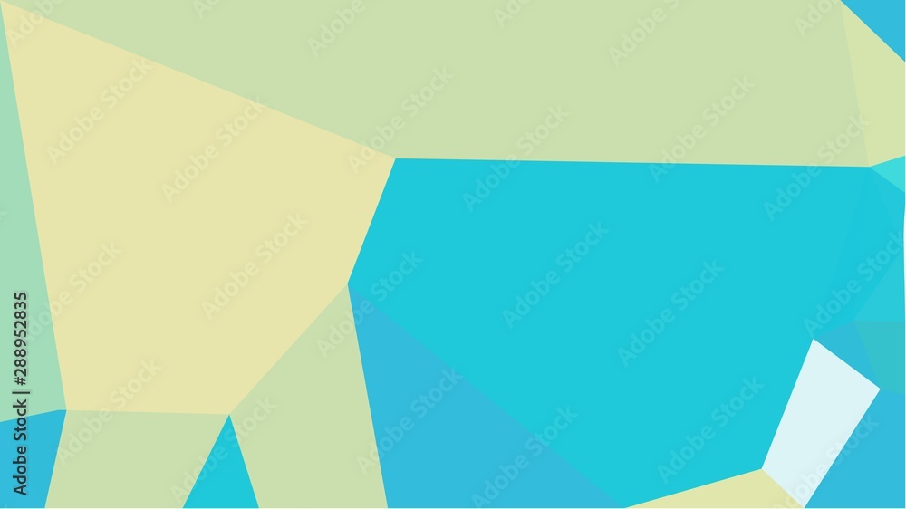 geometric multicolor triangles with dark turquoise, pale golden rod and light cyan color. abstract background graphic. can be used for wallpaper, poster, cards or graphic elements