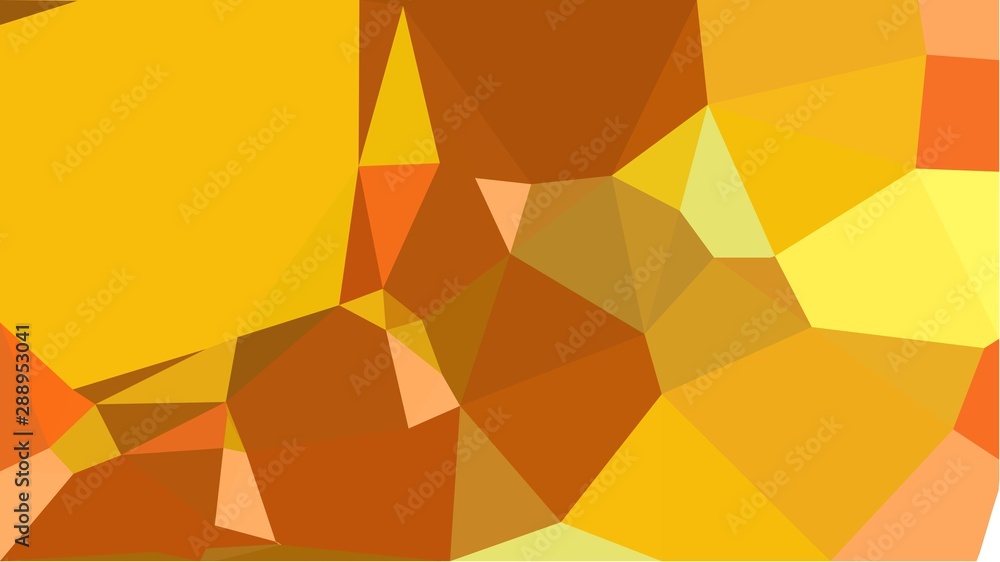 geometric multicolor triangles with vivid orange, coffee and sandy brown color. abstract background graphic. can be used for wallpaper, poster, cards or graphic elements
