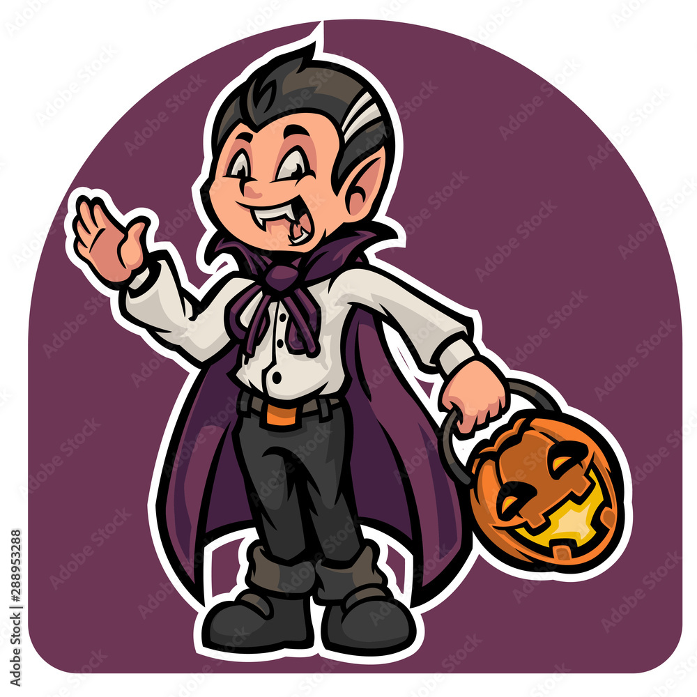 funny children wearing dracula costume and holding pumkins vector illustration authumn halloween season funny children wearing dracula costume and holding pumkins vector illustration authumn halloween season