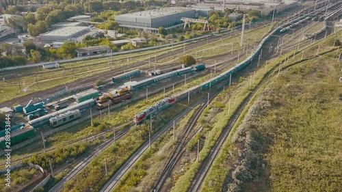 Bataisk. Russian Federation. 29/08/2019/Aerial view of the train.  photo