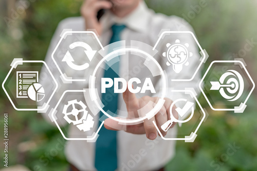 PDCA Plan Do Check Action Business concept.