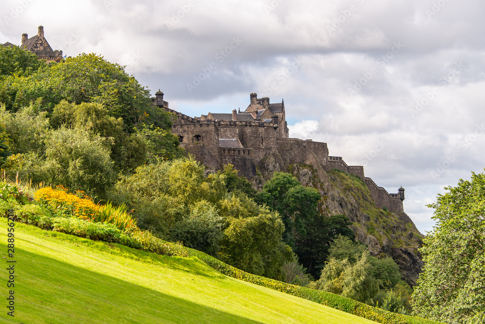 Edinburgh Castle with trees