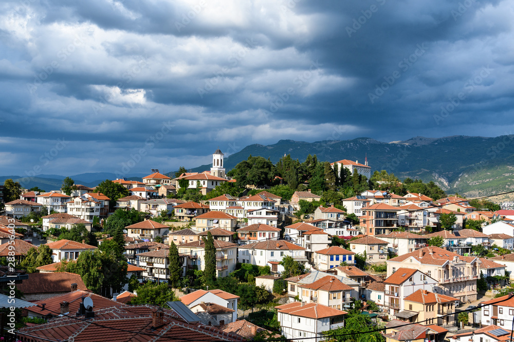 Panorama of the old town of Ohrid, Republic of North Macedonia