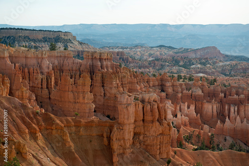Bryce Canyon with famous red and white rock formation