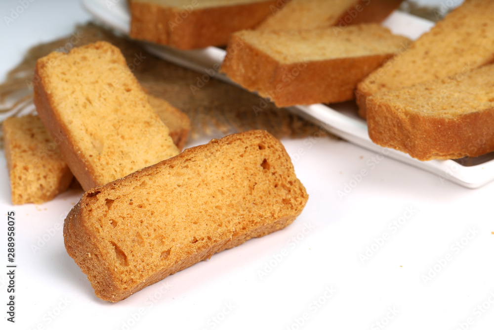 Crunchy Rusk or Toast for healthy life. Crunchy Rusk or Toast for healthy life.