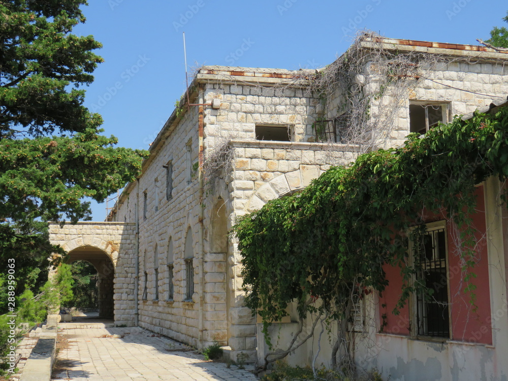 ruins of old house abandon prison Goli otok