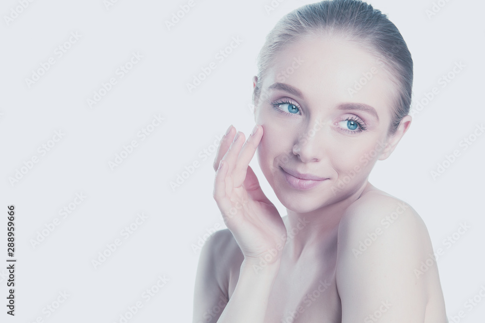 Beautiful young woman with fresh clean perfect skin Beautiful young woman with fresh clean perfect skin
