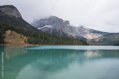 mountains at Emerald lake in Yoho National park, Canada