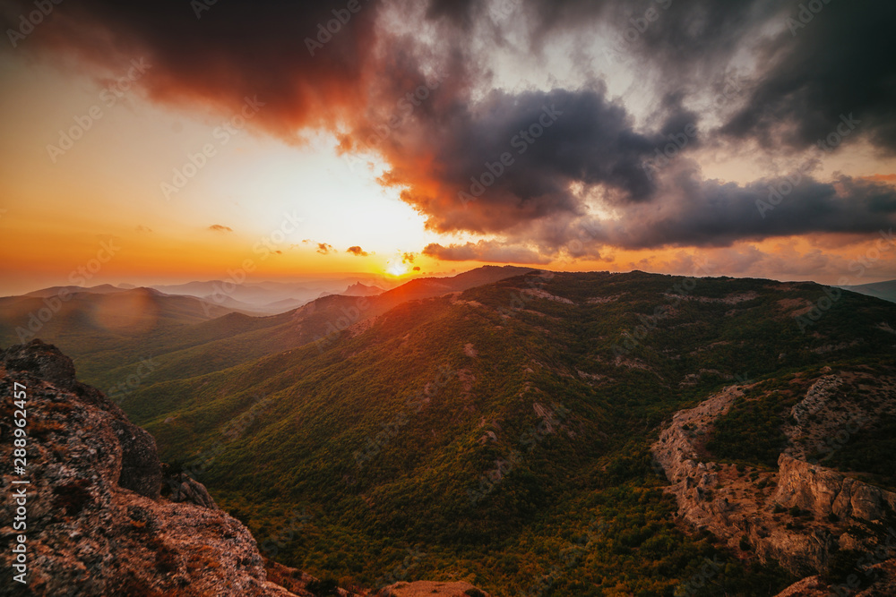 Fototapeta premium Sunset in the mountains