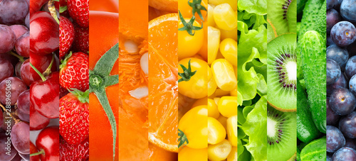 Fruits and vegetables. Background of fresh food
