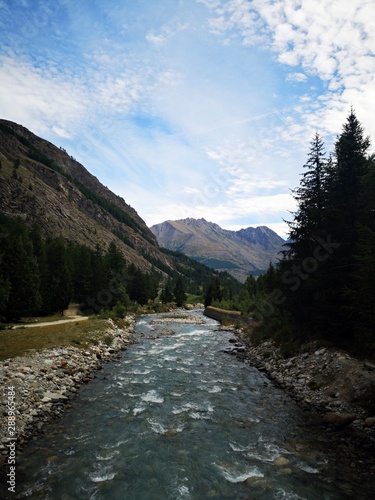 River in the mountains - Grand Paradiso mountains , Valnontey, Aosta Valley, Italy