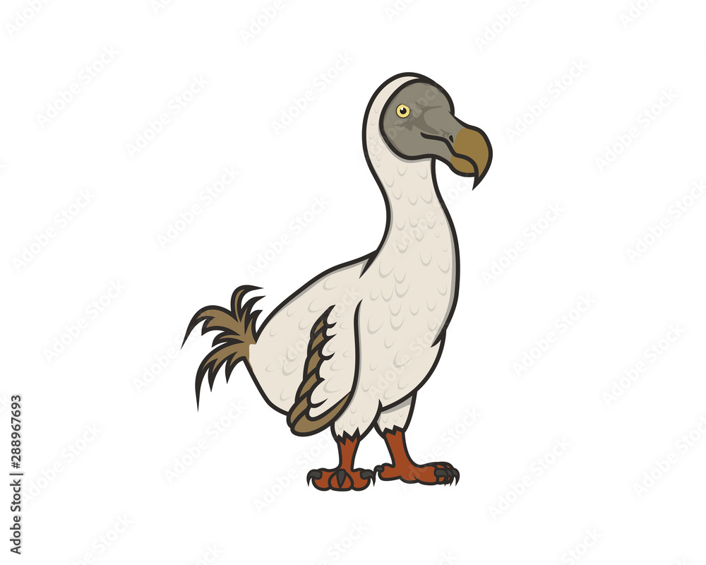 Obraz premium Detailed Dodo Bird with Standing Gesture Illustration