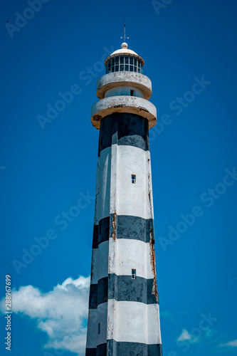 Preguiças Lighthouse (or Mandacaru Lighthouse) at Barreirinhas during trip to Lençóis Maranhenses, Brazil