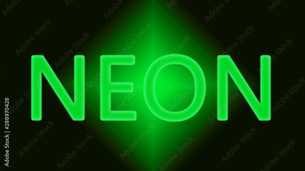 abstract background of geometric shape and light written in neon
