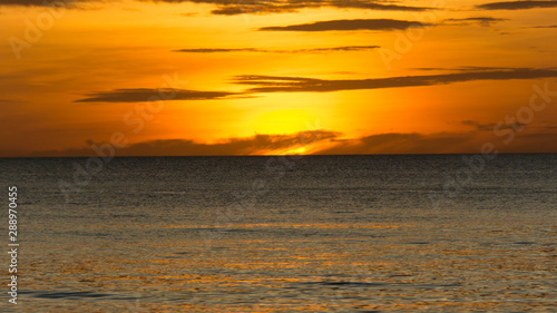 Abendrot am Strand in Kambodscha