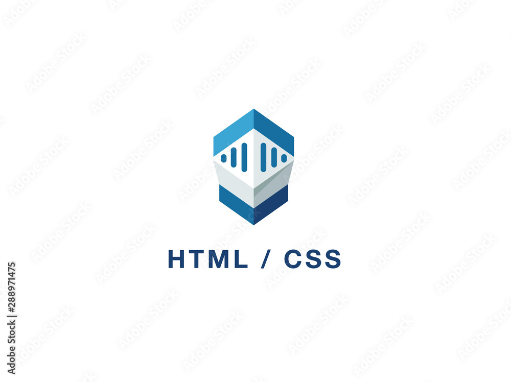 Vector HTML and CSS IT Company Logo Design Stock Vector | Adobe Stock