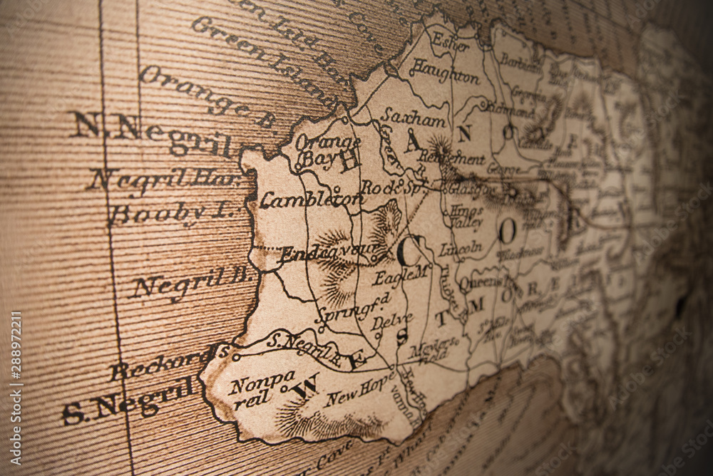 Obraz premium Old-fashioned map of Jamaica