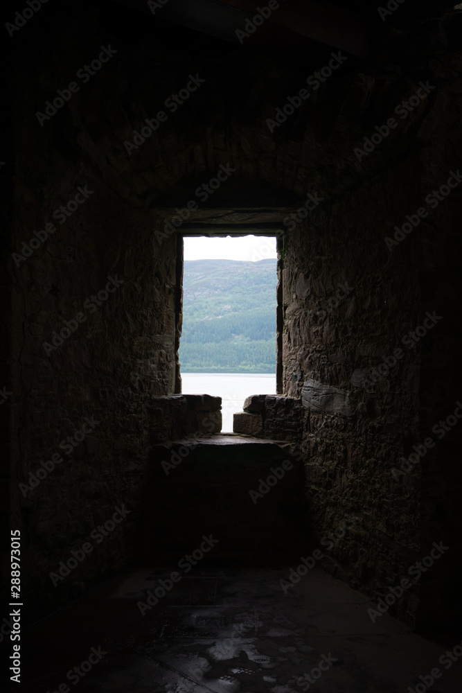 Window in the stone wall