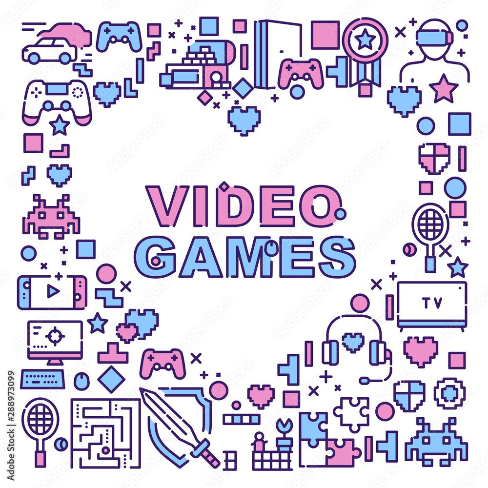 Leisure activities colorful linear icons set Leisure activities colorful linear icons set