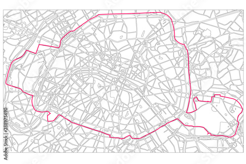 New and relevant detailed map of Paris