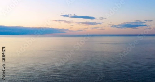 Wallpaper Mural Aerial view wonderful dark silver sea with sunset twilight sky in the evening time. Scenery moment. spirit of serene and zen. image for background, wallpaper, interior Torontodigital.ca