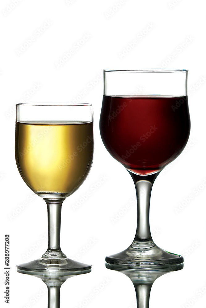 glass of wine isolated on white background glass of wine isolated on white background